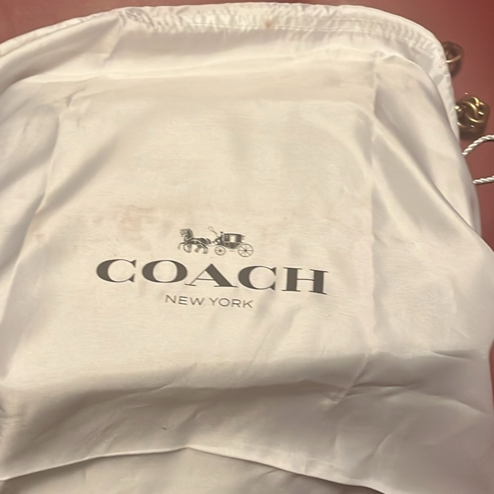Brown Leather Bag with Stitching